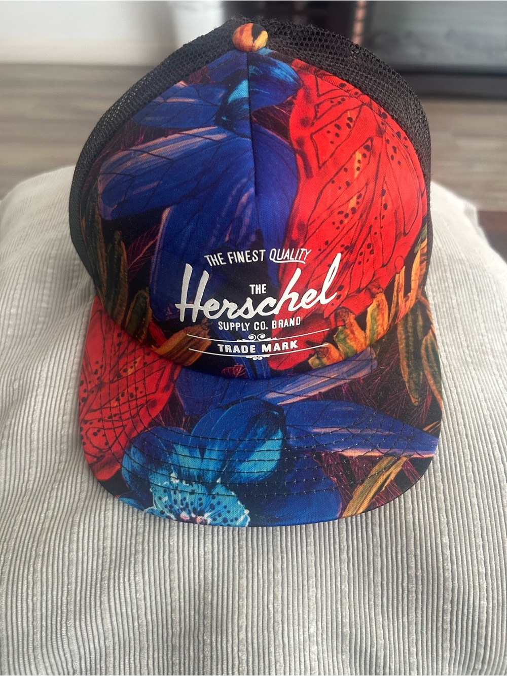 Herschel Supply Co. Floral Trucker Hat in Red, Blue, Black